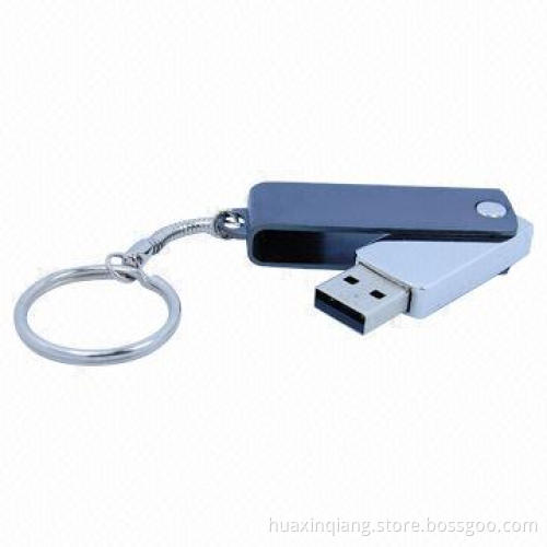 Swivel Metal Tool USB Flash Drive, 128MB-32GB Capacity, Plastic + Metal Housing